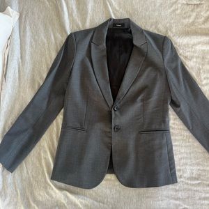 Gray theory skirt suit in great condition
